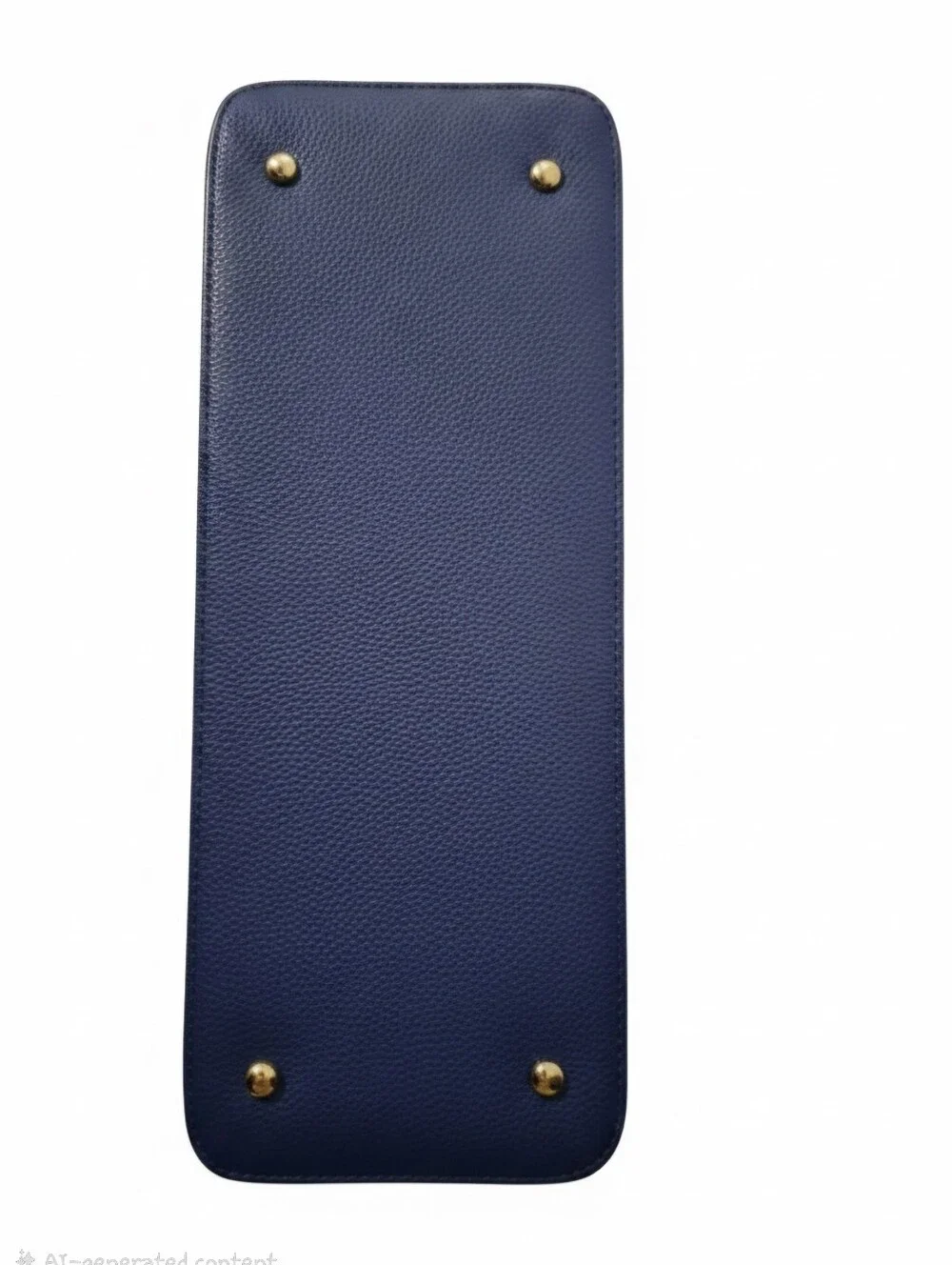 Dasein Designer Royal Blue Vegan Leather Handbag Laptop Case Goldtone Accents
